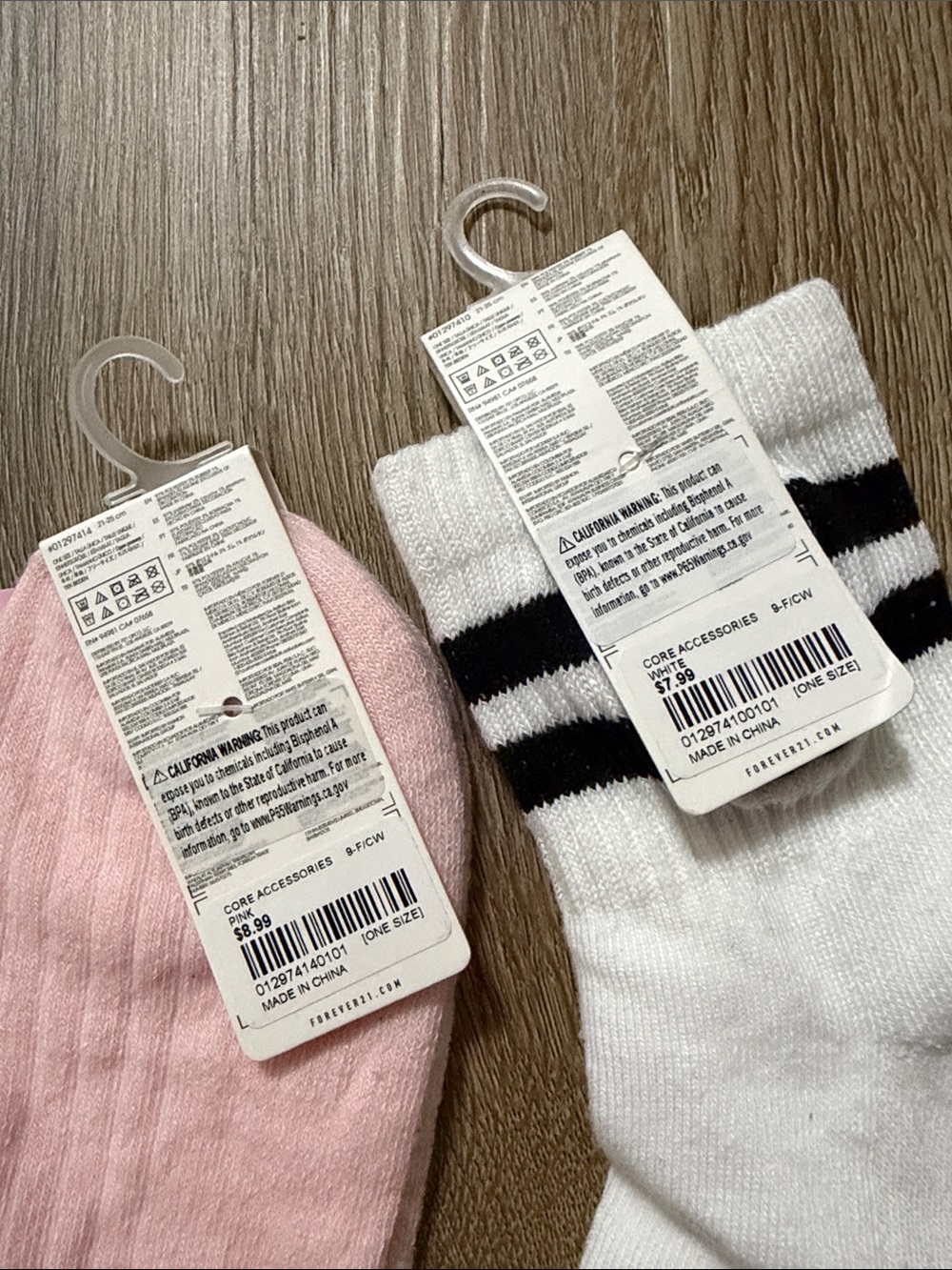 Hello Kitty Pink & White Ruffle and Stripe Kids Socks Set - Picture 2 of 3